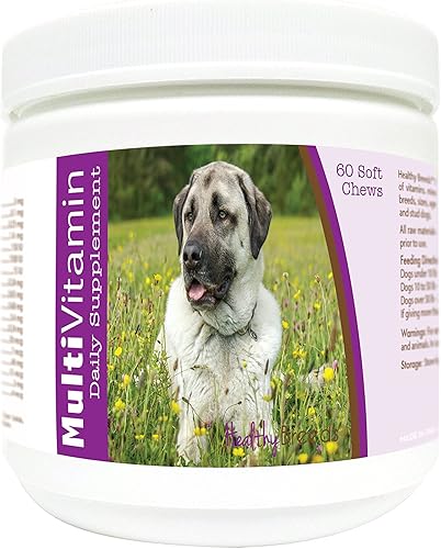 Miniatura 24 de Healthy Breeds Multivitamínico siberiano Husky para perros, suplemento diario recomendado por veterinarios, sabor a tocino, 60 masticables suaves