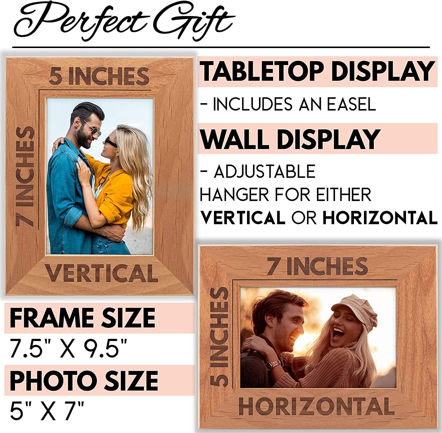 I Love Us, Personalized Love Picture Frames for Couples w/Names, Valentines Day Gifts - 4x6 - Custom Love Photo Frame - Portaretratos Amor