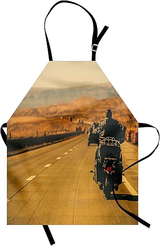 Lunarable Delantal Multicolor, Marrón