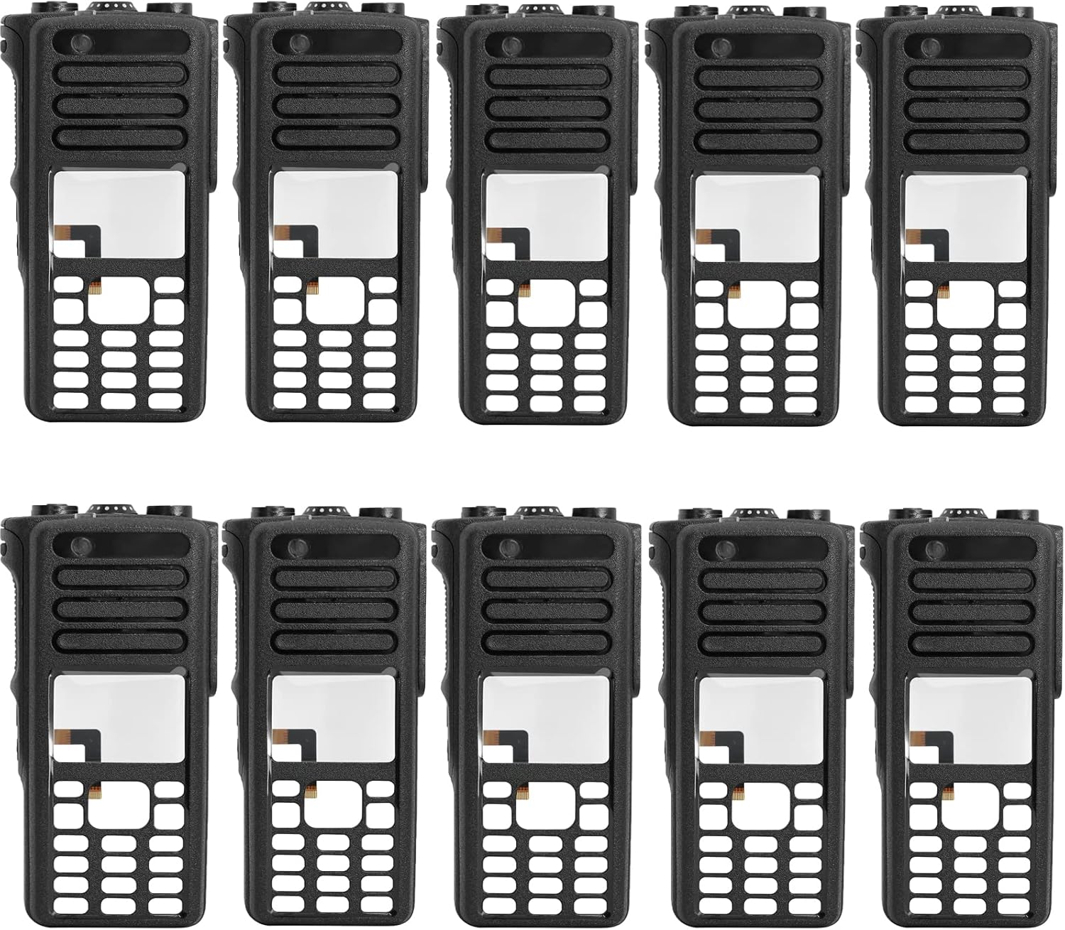10 Pack XPR7550 Housing Case Front Cover with Keypad Compatible with XPR7550 XPR7580 XIR P8668 XIR P8660 DP4800 DP4801 DGP8550 DGP5550 Radio(black)