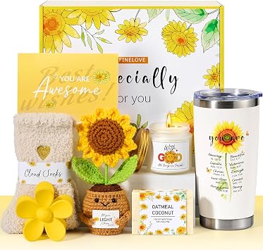 Sunflower Gifts for Women - Thinking of You Care Package