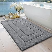 Vista 34 de DEXI - Alfombra de baño antideslizante, absorbente, de alta calidad, lavable a máquina, cómoda alfombra para cuarto de baño
