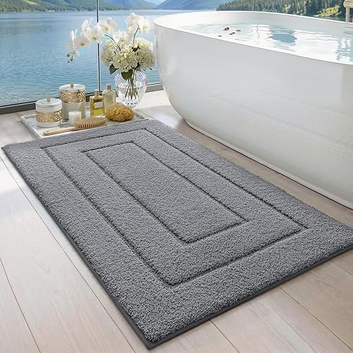 Miniatura 34 de DEXI - Alfombra de baño antideslizante, absorbente, de alta calidad, lavable a máquina, cómoda alfombra para cuarto de baño