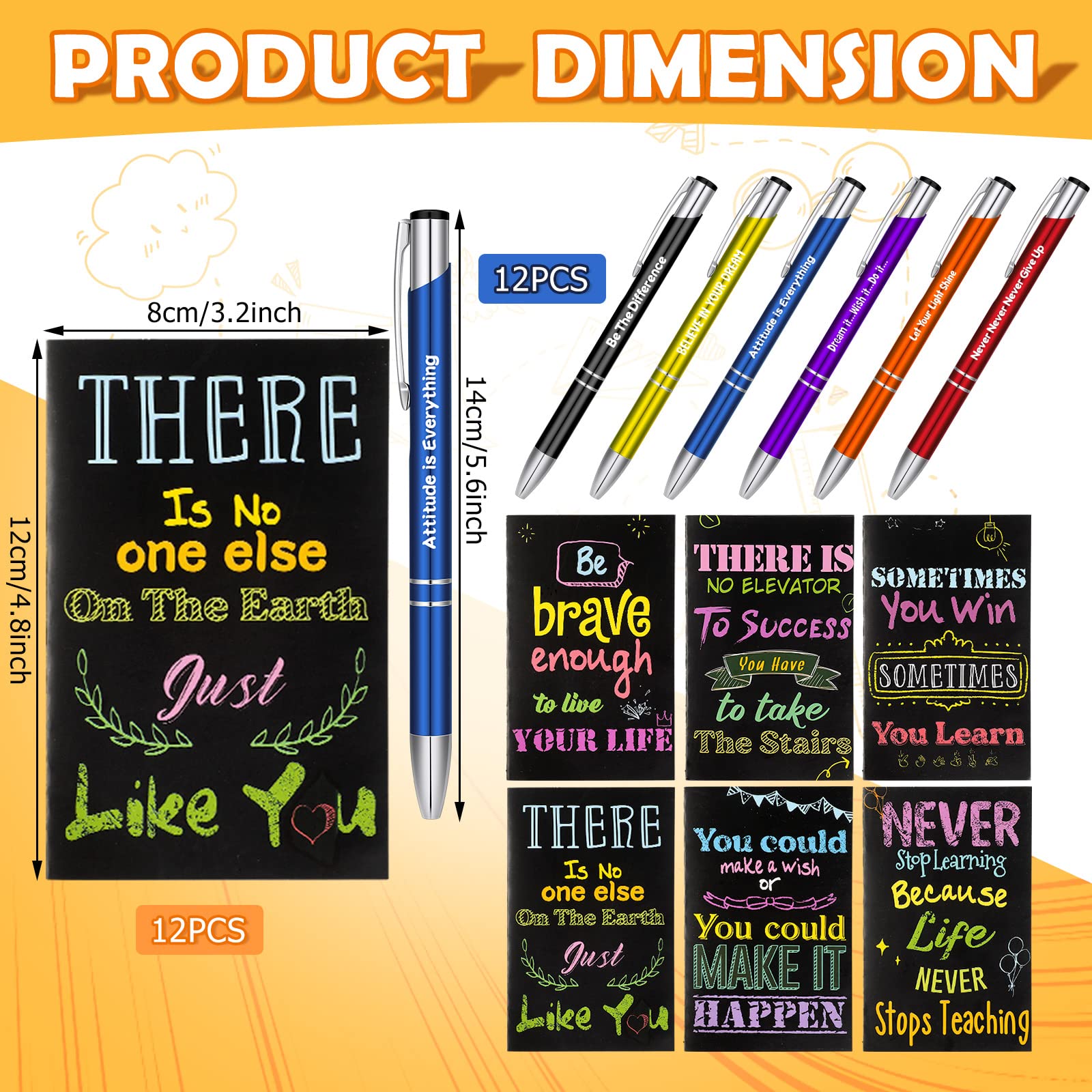 Snapklik.com : Geyee 24 Pcs Mini Motivational Pens Inspirational ...