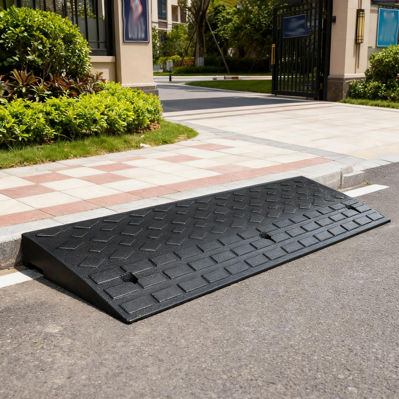 Rampa De Umbral De Puerta,Rampa Bordillo,Rampa De Acera PortáTil,Rampa Acceso Coche PortáTil,Rampa Escalon para Sillas De Ruedas,Multifuncional,para Puertas,Escaleras,Coche,Moto