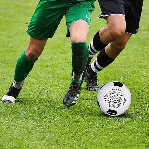 Miniatura 4 de Uloveido Balón de fútbol tradicional blanco y negro de alto rendimiento para hijo, hija, nieto, cumpleaños, Navidad, regalo de cumpleaños, Navidad,