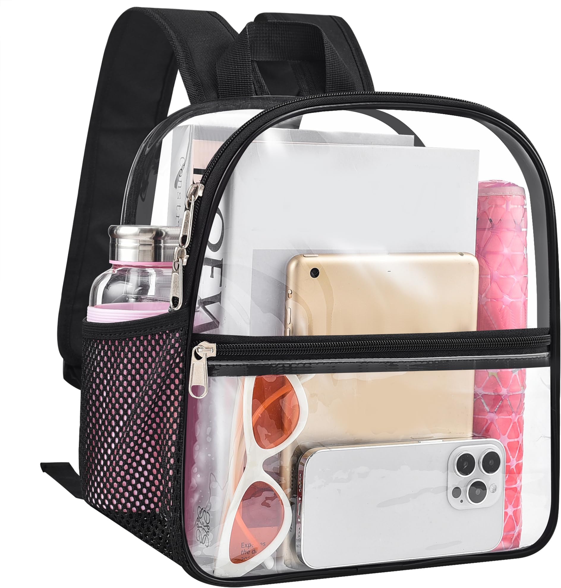 Clear Backpack for Stadium Approved 12×6×12, Water proof Clear Bag for Stadium Events and Concert Work Sport Event