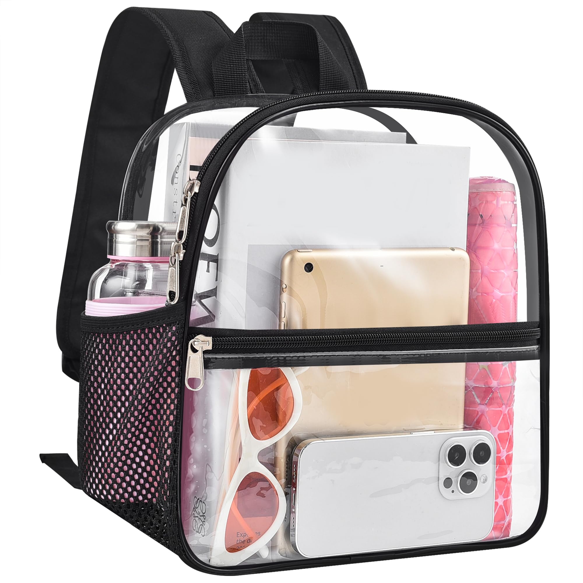 USPECLARE Clear Backpack for Stadium Approved 12×6×12, Water proof Clear Bag for Stadium Events and Concert Work Sport Event - 1