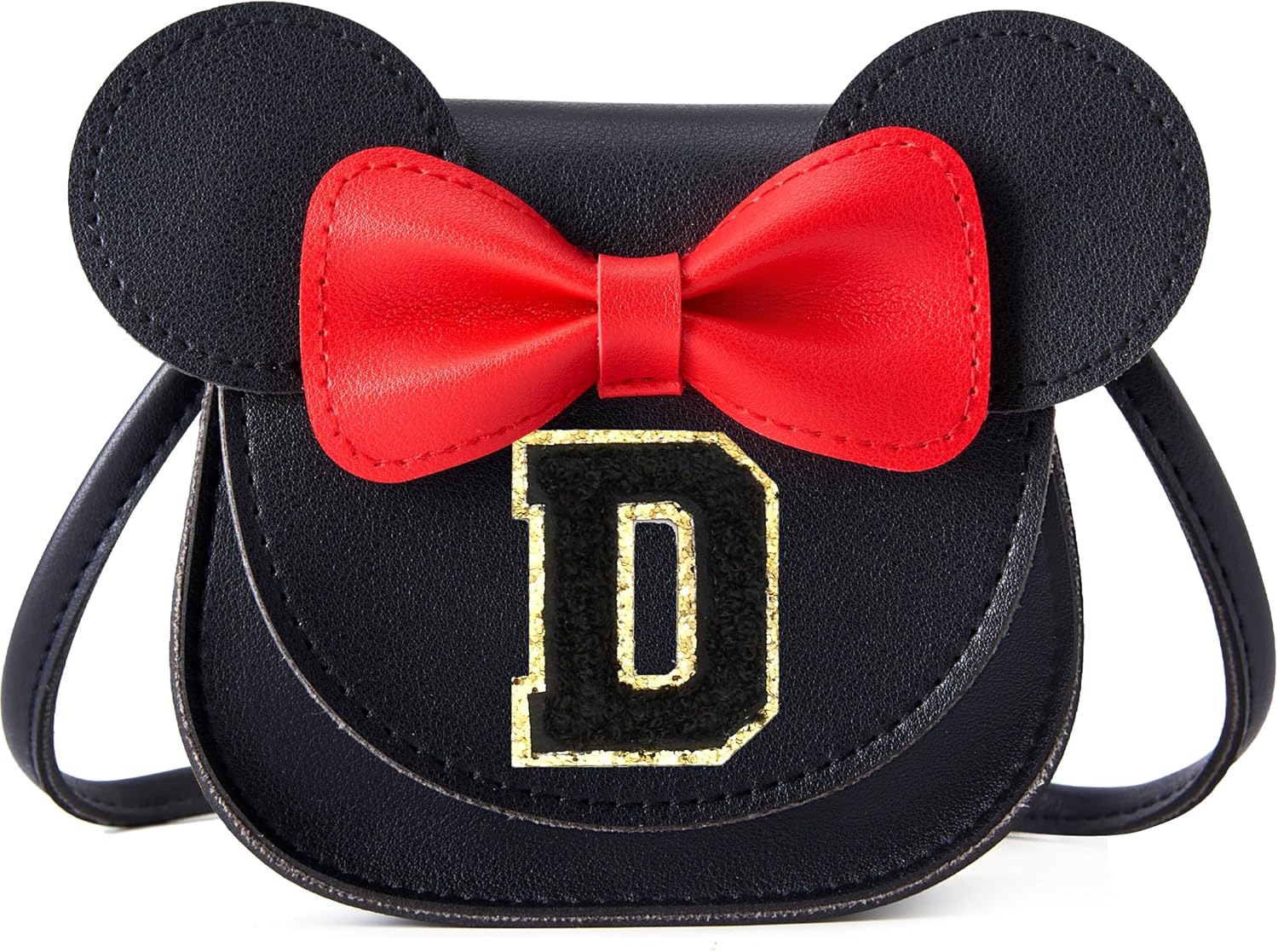toddler purse gifts for girls, little girl purse kids wallet crossbody bag mini mouse ears birthday gifts for 3-8 year old girl (d, black)