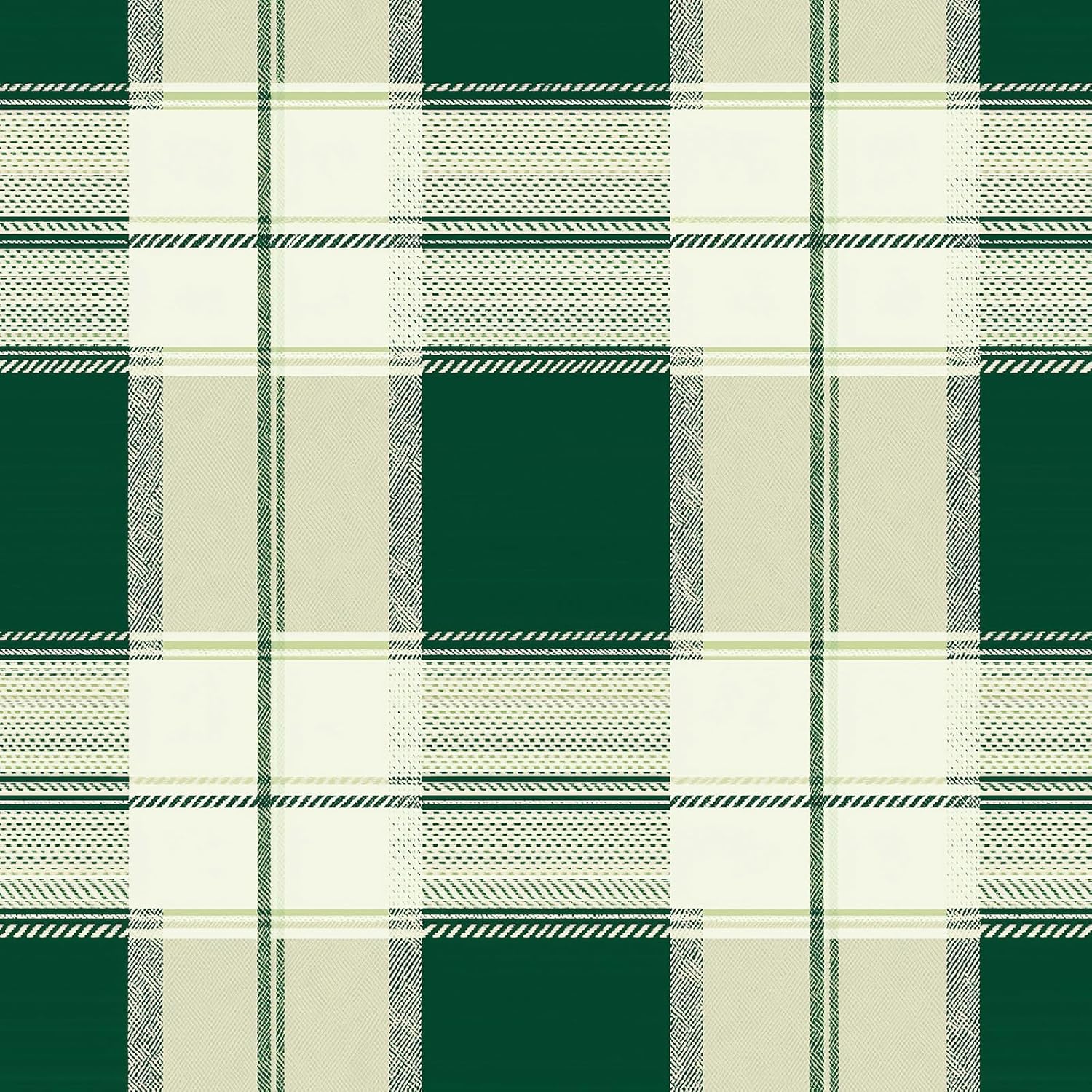 ReWallpaper Vintage Tartan Wallpaper Peel and Stick Waterproof Green Plaid Checkered Wallpaper Removable Wall Covering for Dollhouse Bathroom Living Room Office Holiday Decor Accent Wall 17.5in x 23ft