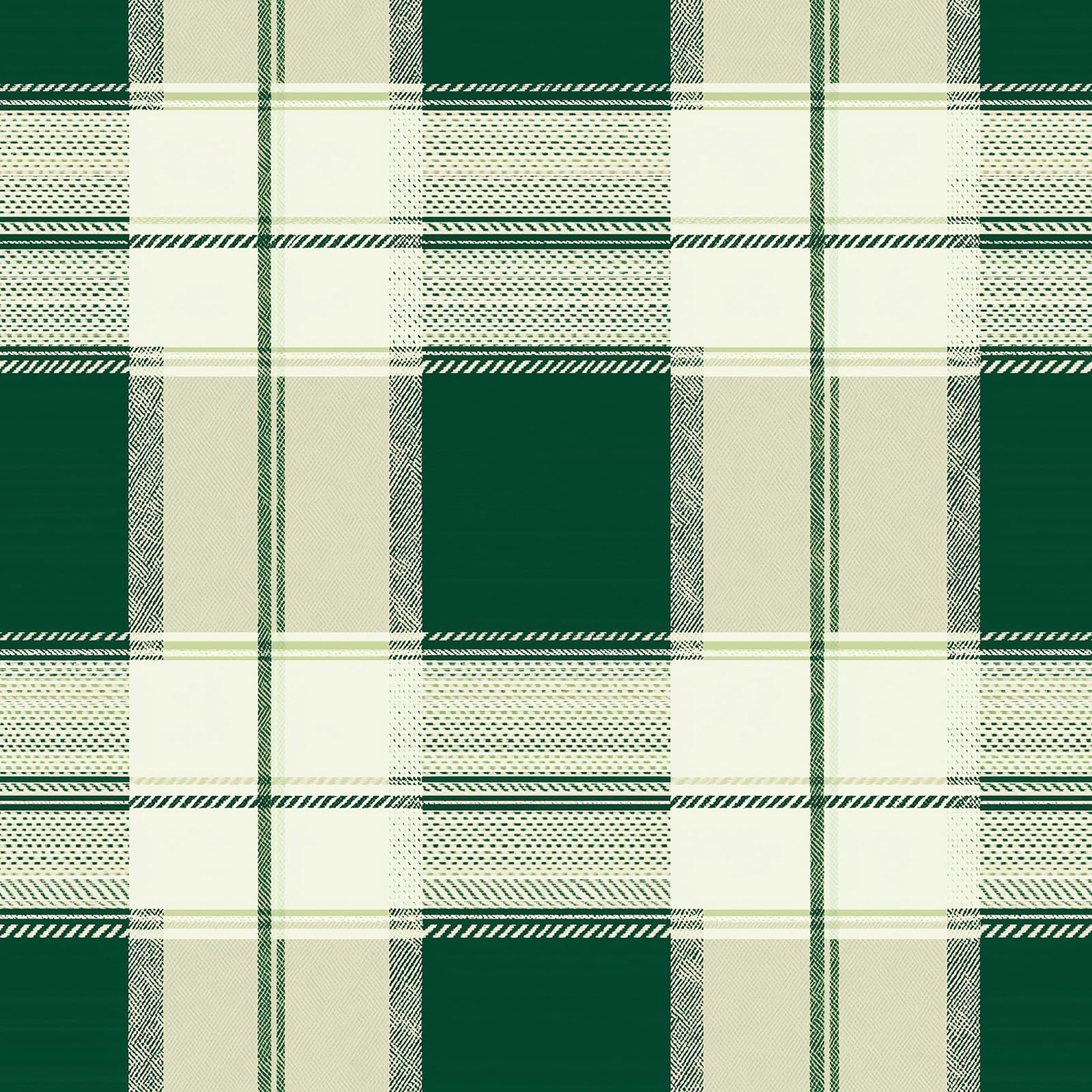 Papier peint tartan vintage imperméable et amovible pour rénovation