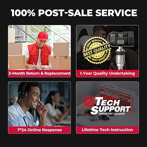 Miniatura 9 de Autel Sensores TPMS MX-Sensor 2 en 1 (315 MHz + 433 MHz), sensores TPMS programables universales a presión de neumáticos 100% trabajo clonable con