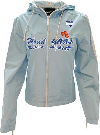 Women Windbreaker Jacket Honduras Color Blue-Pink-White