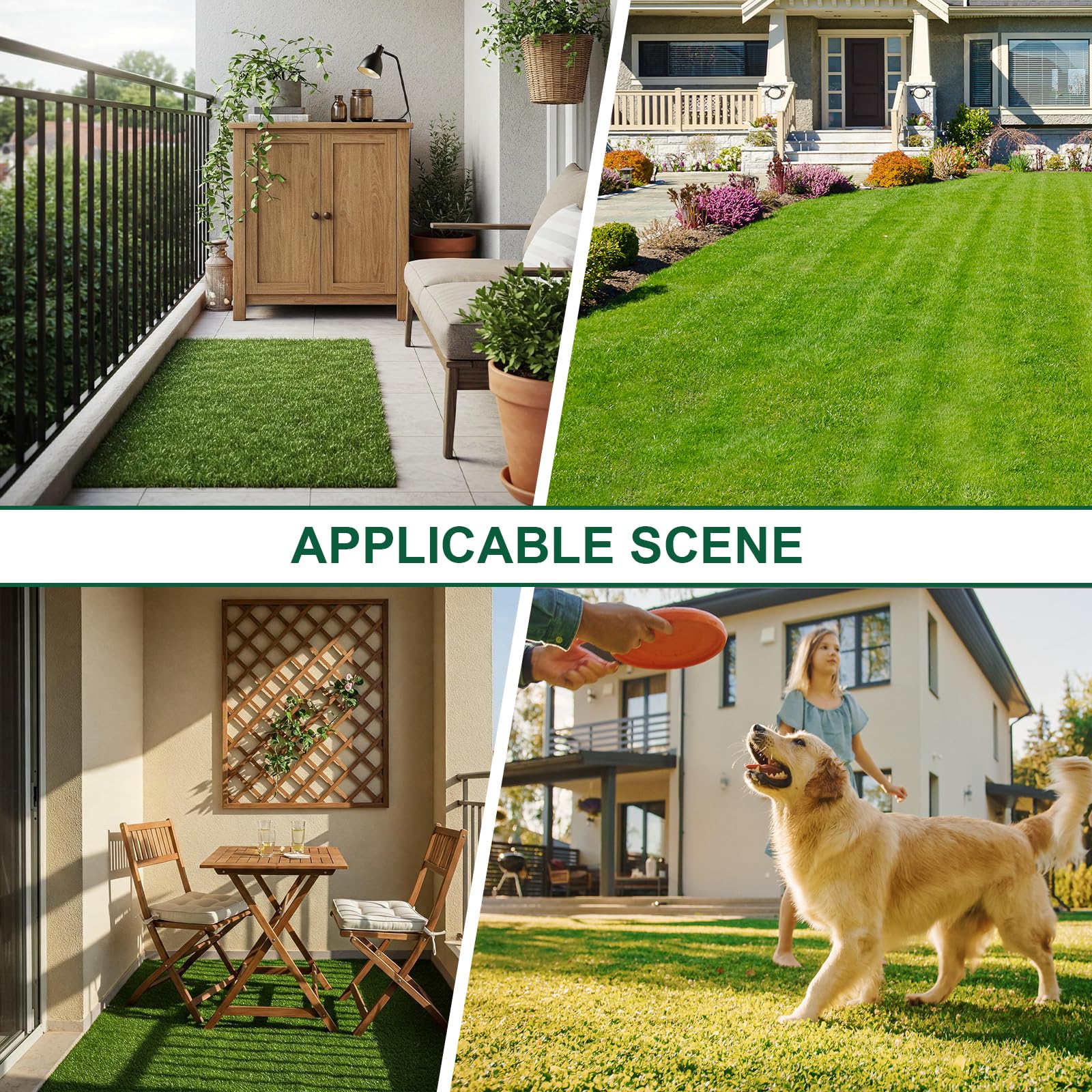 Inodoro para Perros de 70 x 50 cm con césped Artificial,Inodoro de Bandeja para Perros céspedArtificial, Inodoropara Perroscon Césped Artificial y Bandeja, para Uso Interior y Exterior
