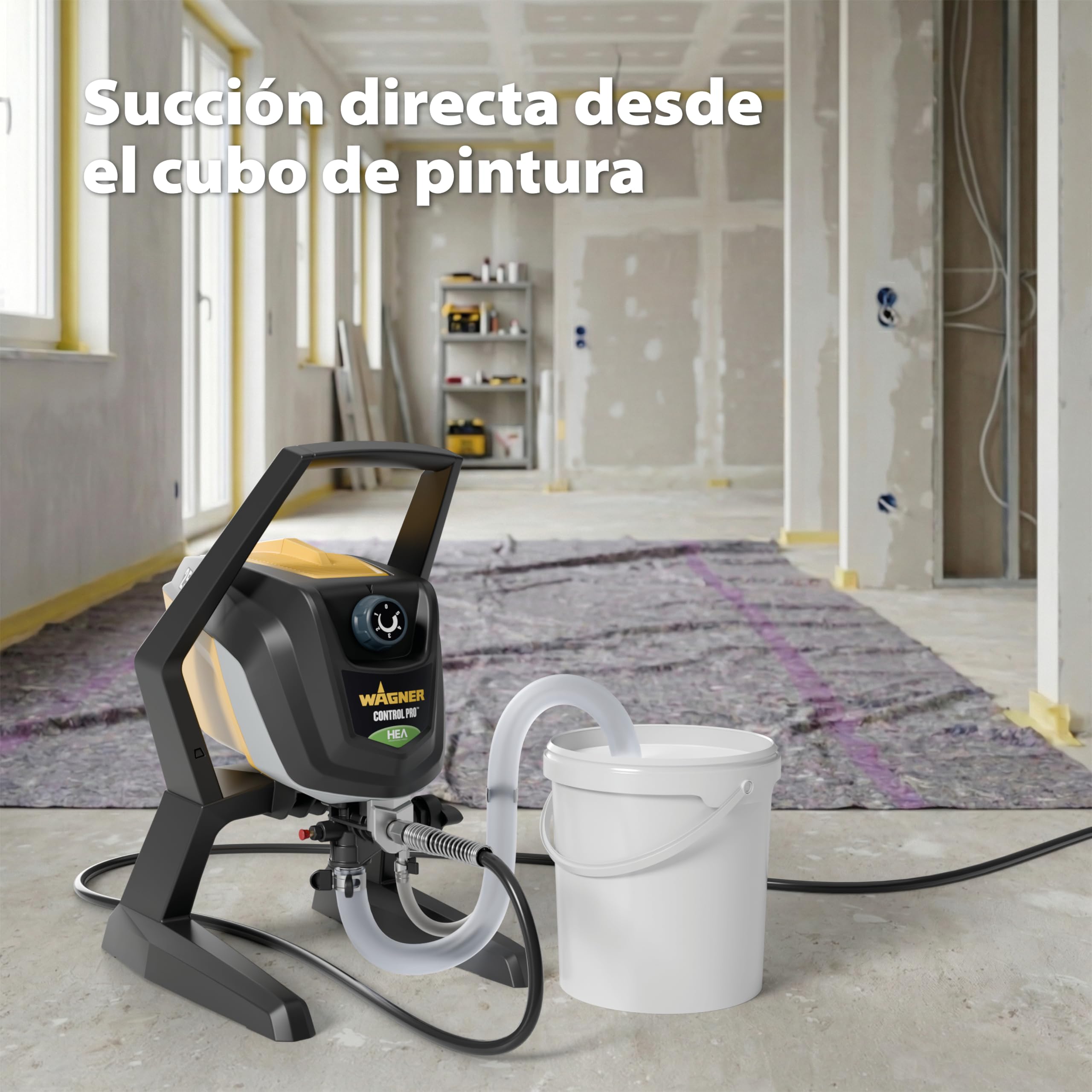 WAGNER Airless pulverizador de Pintura Control Pro 350 R para Pinturas plásticas/látex, Barnices y esmaltes, 15 m²-2 min, regulación del Aire a presión, 110 Bar, Manguera 15 m
