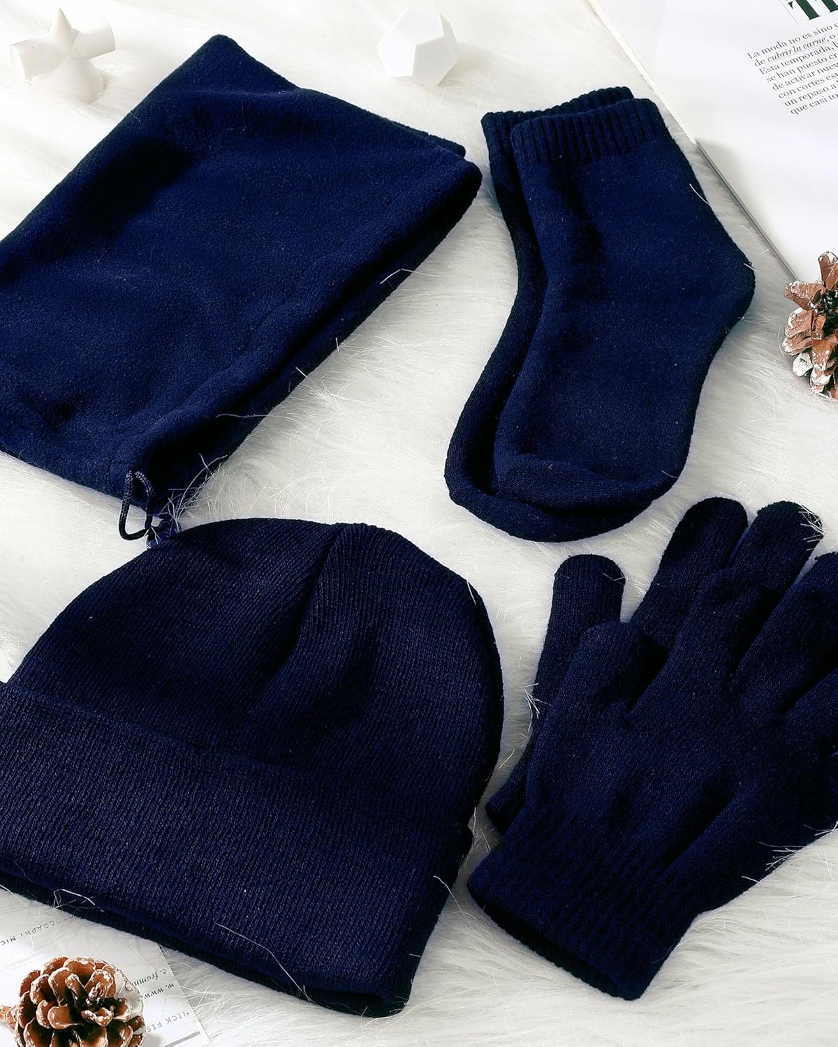 48 Pcs Homeless Care Package Supplies Bulk Winter Wholesale Beanie Fleece Neck Warmer Glove Socks Sets for Men Women - Image 7