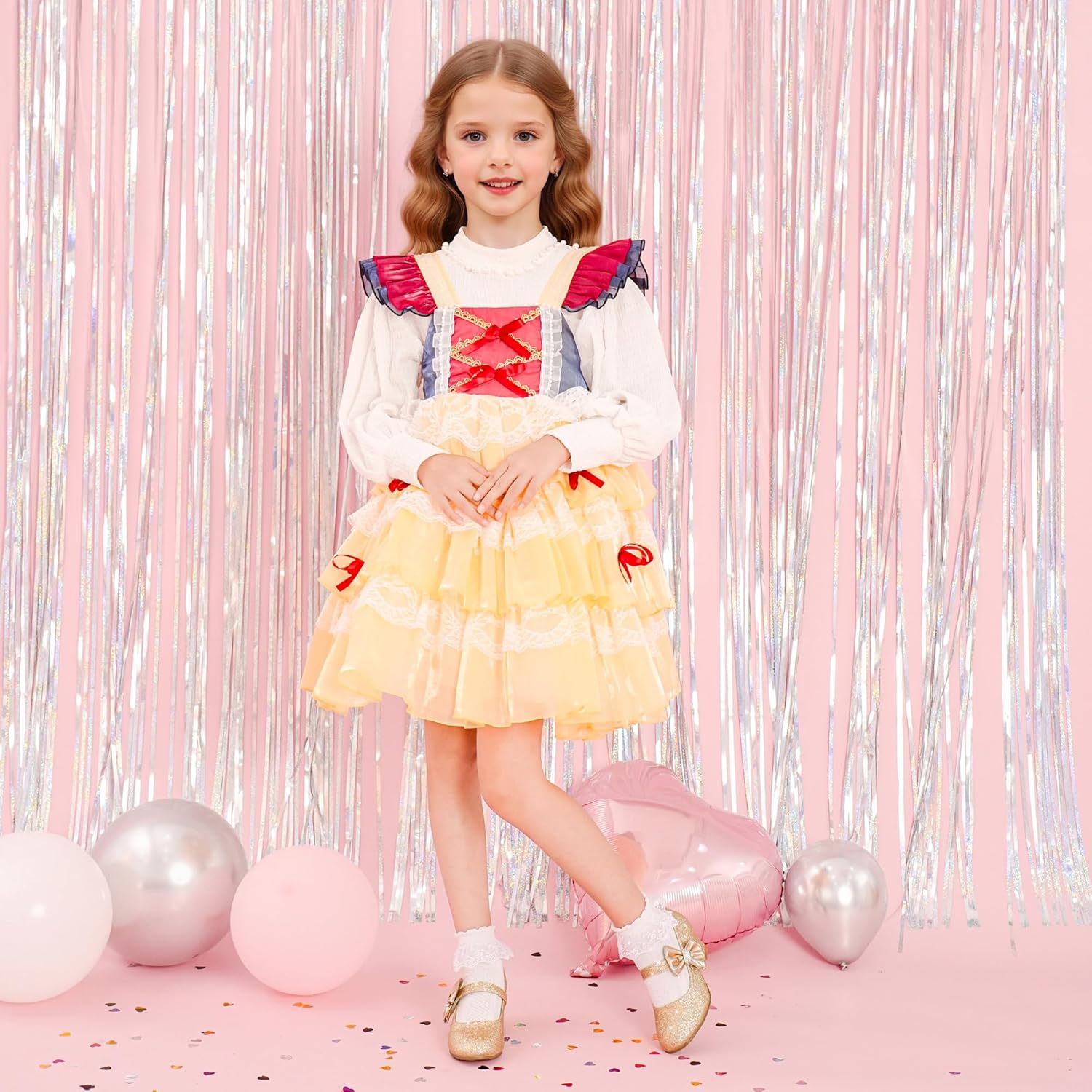 Girls Dress Shoes with Bow Mary Jane Princess Shoes Flower Girl High Heels for Toddler Little Big Kids Wedding Party Birthday - Image 9