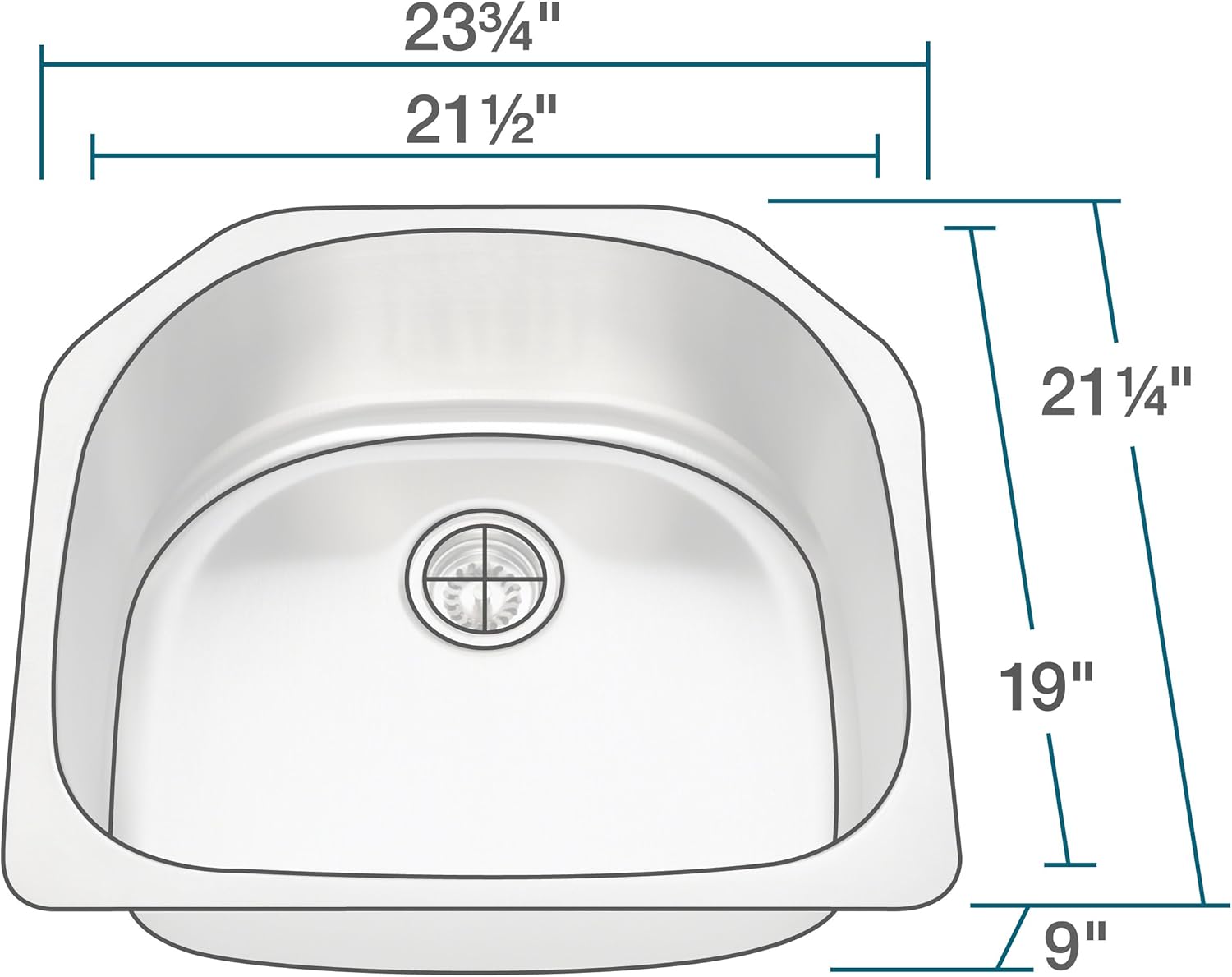 P1242-18 Single Bowl Stainless Steel Kitchen Sink