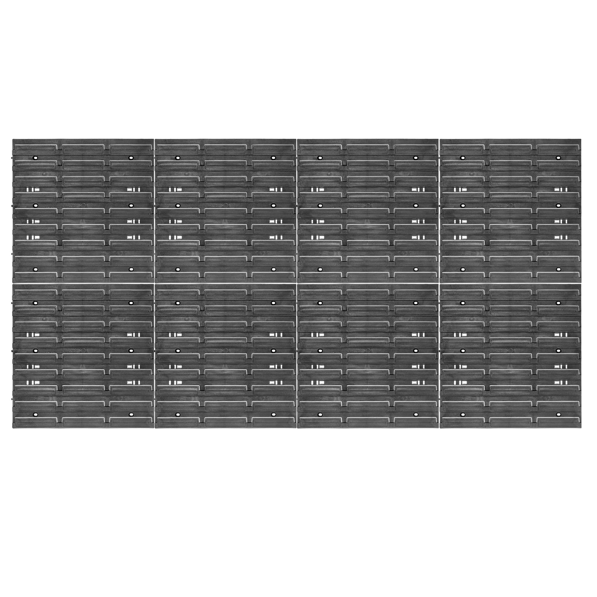 KADAX Pared de herramientas, sistema de almacenamiento de plástico PP, estantería de pared en diferentes tamaños, estantería de pared de taller con cajas de almacenamiento y soportes (156x78 cm)