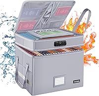 Vista 13 de DocSafe Caja de archivos con cerradura, caja de documentos ignífuga de varias capas, organizador de almacenamiento de archivos plegable