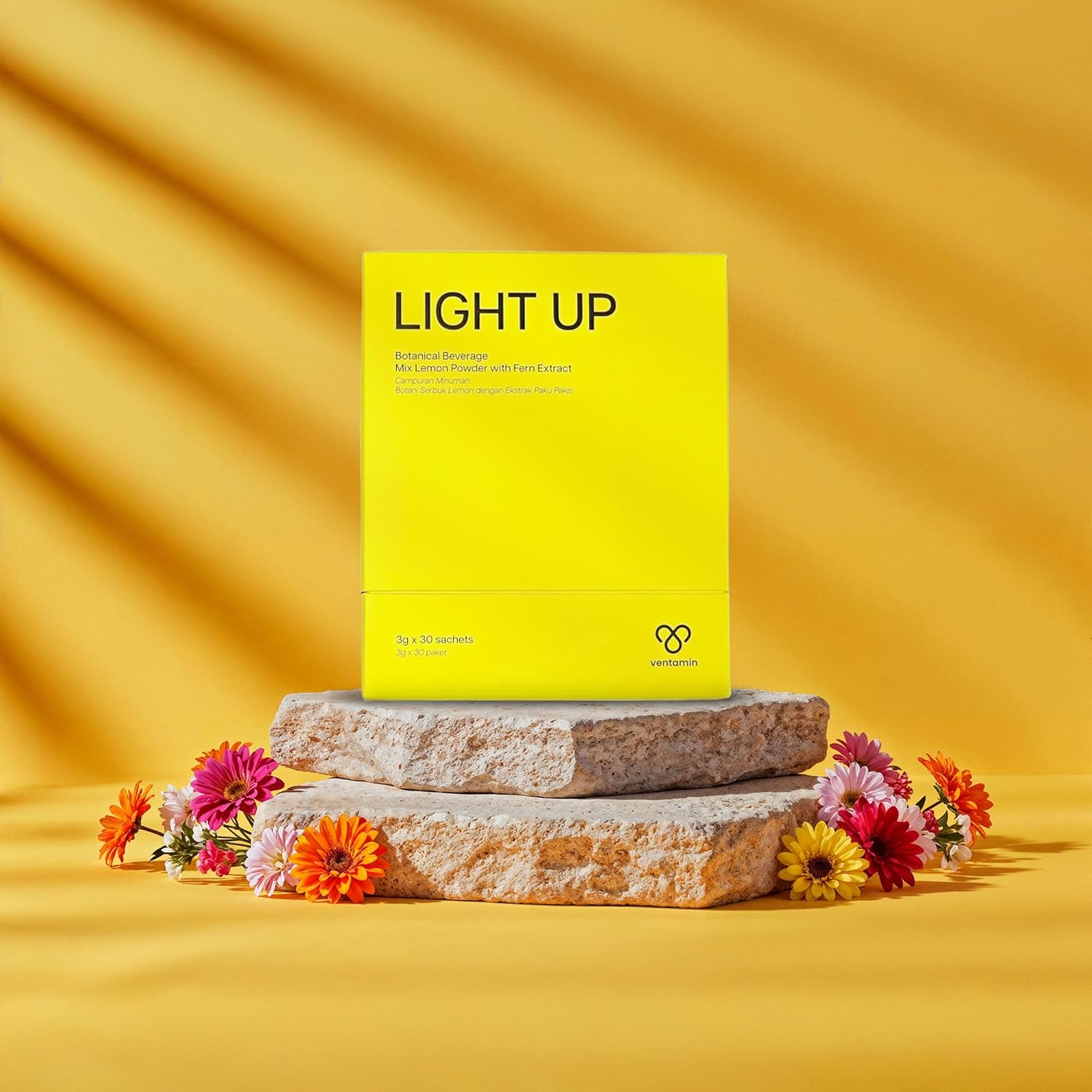 Light Up – Antioxidant Skin-Brightening Supplement with Vitamin C, Plant-Based Extracts & Hydrating Support – Lemon Green Tea Flavor – for Even Tone, Dark Spot Reduction & Glow – 30 Sachets