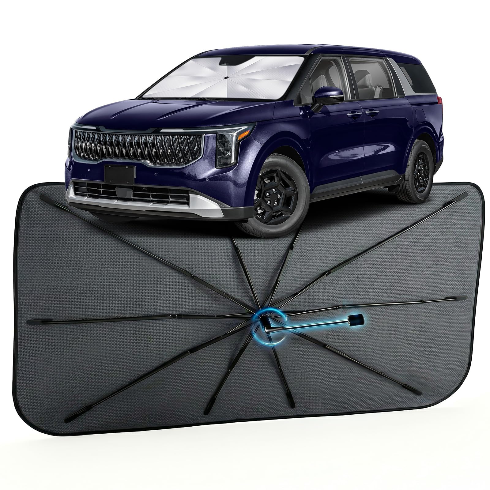 Car Windshield Sun Shade Umbrella for Kia Carnival 2022-2026, 1:1 Fit