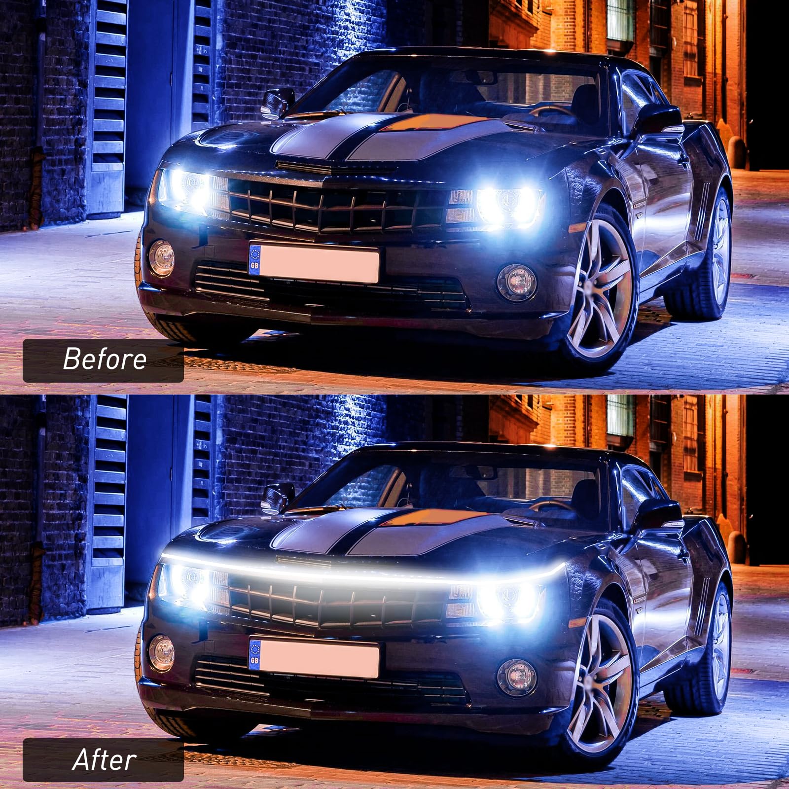 DREAMIZER Luci e Barre al Neon per Auto, 180cm Luci Diurne LED, 12V Striscia per Automobile 4x4 SUV Pickup Camion Furgone (Bianco)