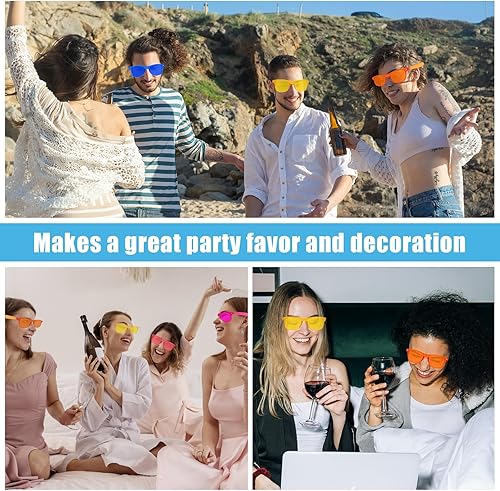 Miniatura 3 de Paquete de 1012 gafas de sol de color para adultos a granel al por mayor retro barato 90 gafas de sol transparentes de gelatina para recuerdos de
