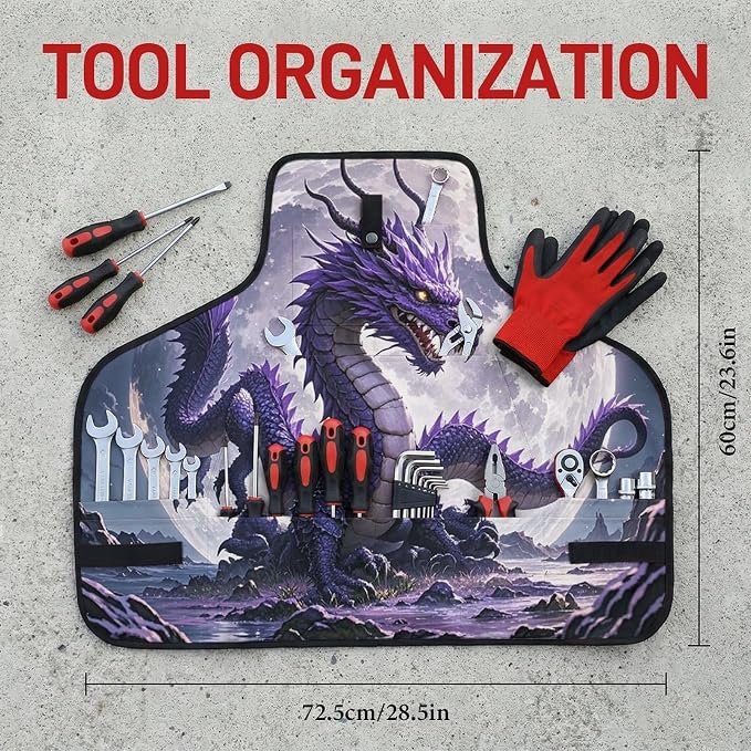 Delantal de trabajo Purple Dragon Purple Moon con bolsillos miniatura 2