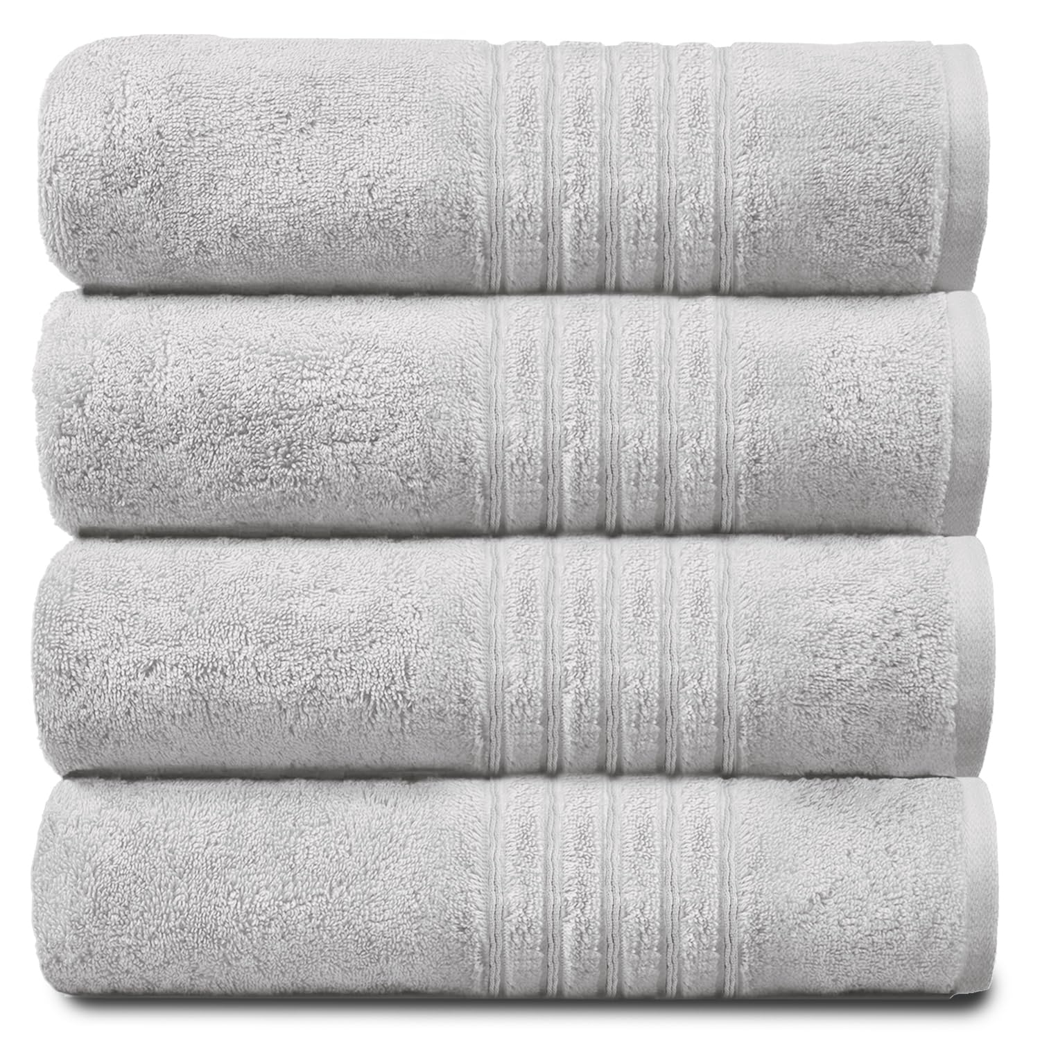 GC GAVENO CAVAILIA New Hampton Hand Towels, Ultra Soft Extra Absorbent Pack of 4 Luxury Towel Set, 100% Ringspun Cotton, White, 4PK