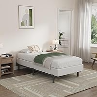 Vista 7 de juego de somier y funda tamaño individual XL, base de resortes de metal de 9 pulgadas con perfil alto, estructura resistente para colchón, libre