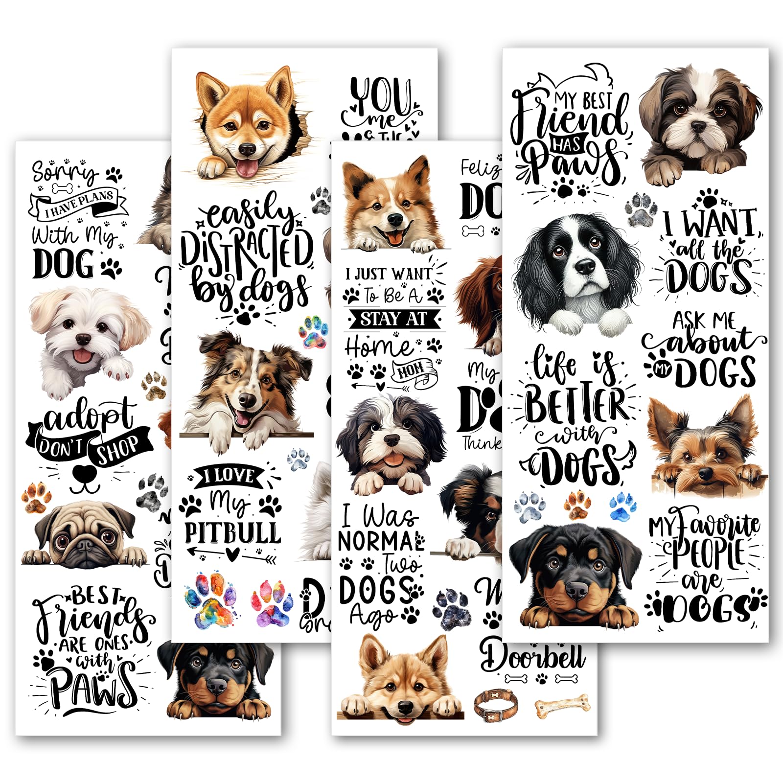 Autocollants UV DTF chien résistants pour customiser sans bulles