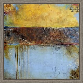Amanti Art Framed Canvas Wall Art 16x16 Crossroad 44 by Erin Ashley, Framed Wall Art Canvas, Abstract Artwork, Country Rustic Decor, Small Poster Painting for Living Room, Bedroom, Bathroom, Kitchen,