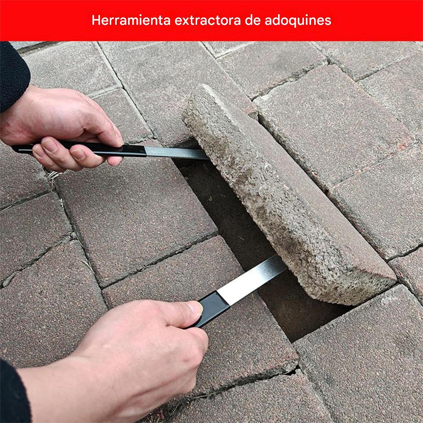 Outil Pour Retirer Les Pavés Gadget De Remplacement De Briques/Blocs | Extracteur de dalles avec dents pour joints Idéal jardin, pelouse, terrasse, parc, particuliers, débutants, paysagi
