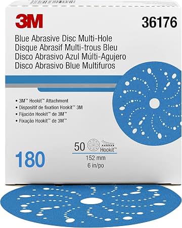 3M Hookit Blue 180グリット 100枚入り　2箱 Amazon.com: 3M Hookit Blue Abrasive Disc, 321U, 36176, 6 in, 180+