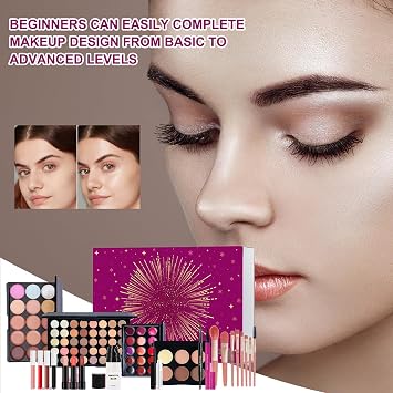 Makeup Kit Lipstick Brush Face Beauty Cosmetics Starter Kit