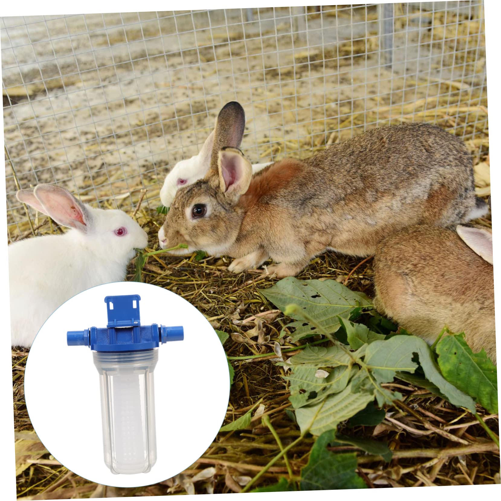 Filtro de Agua para Beber, de Repuesto para Dispensador, Plástico Azul, Mantiene el Agua Fresca para Gallinas y Aves, Uso Agrícola y Hogar
