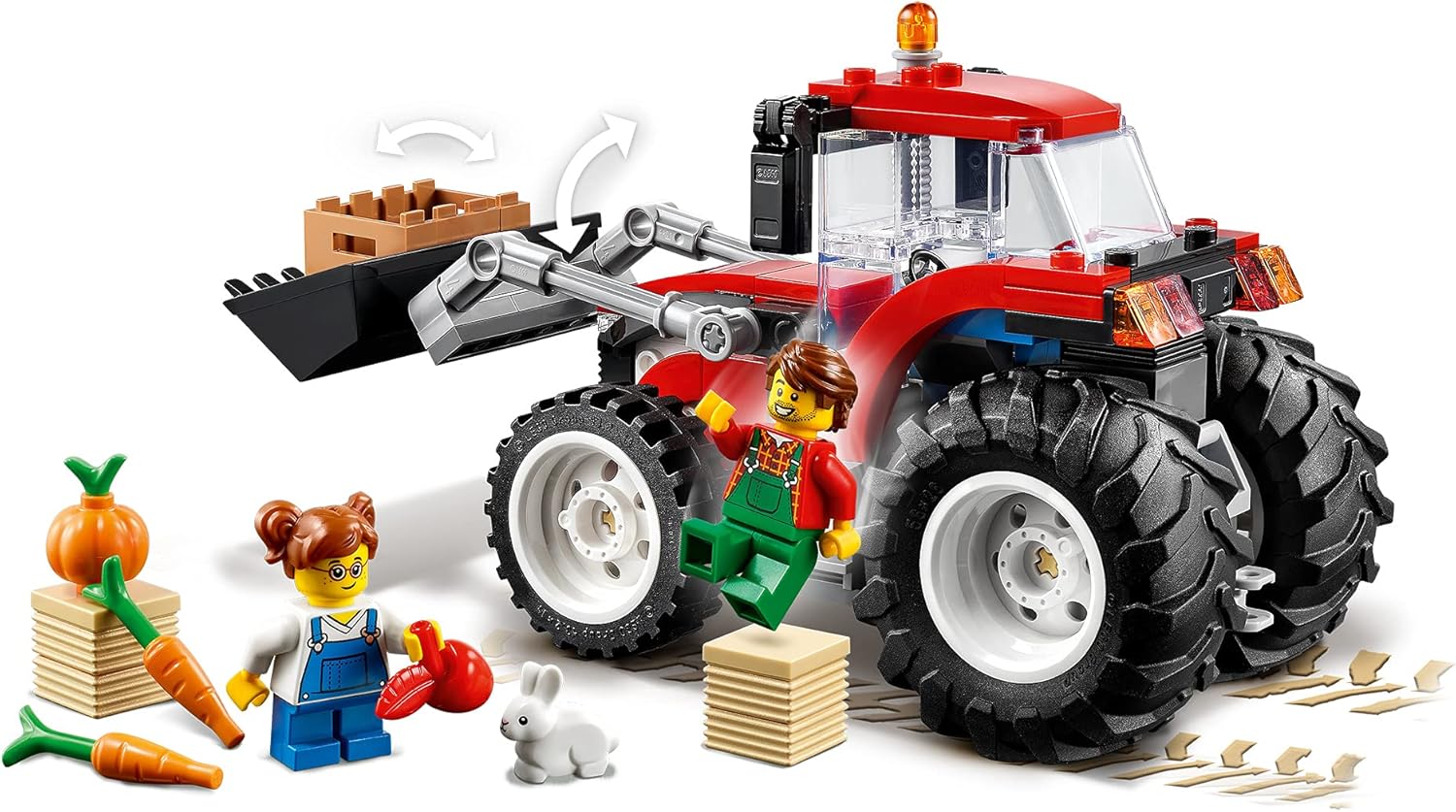 Lego 60287 City Large Tractor Vehicles, Toy Farm, Mini Farmer Figure, Gift 5 Year Old, Birthday or School Detail