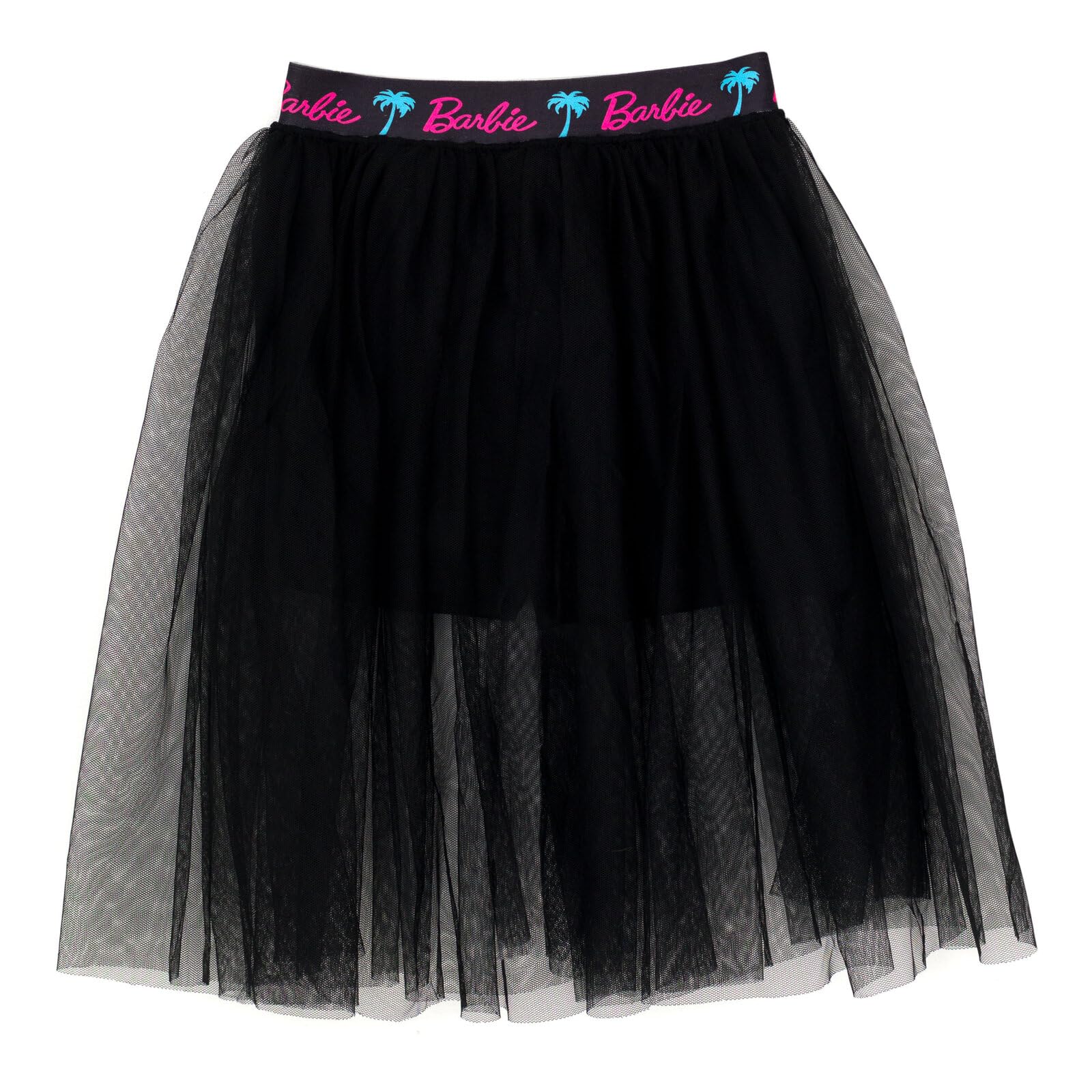 Barbie - Top a spalla con gonna in tulle a rete per bambine e bambini grandi (2T - 14-16)