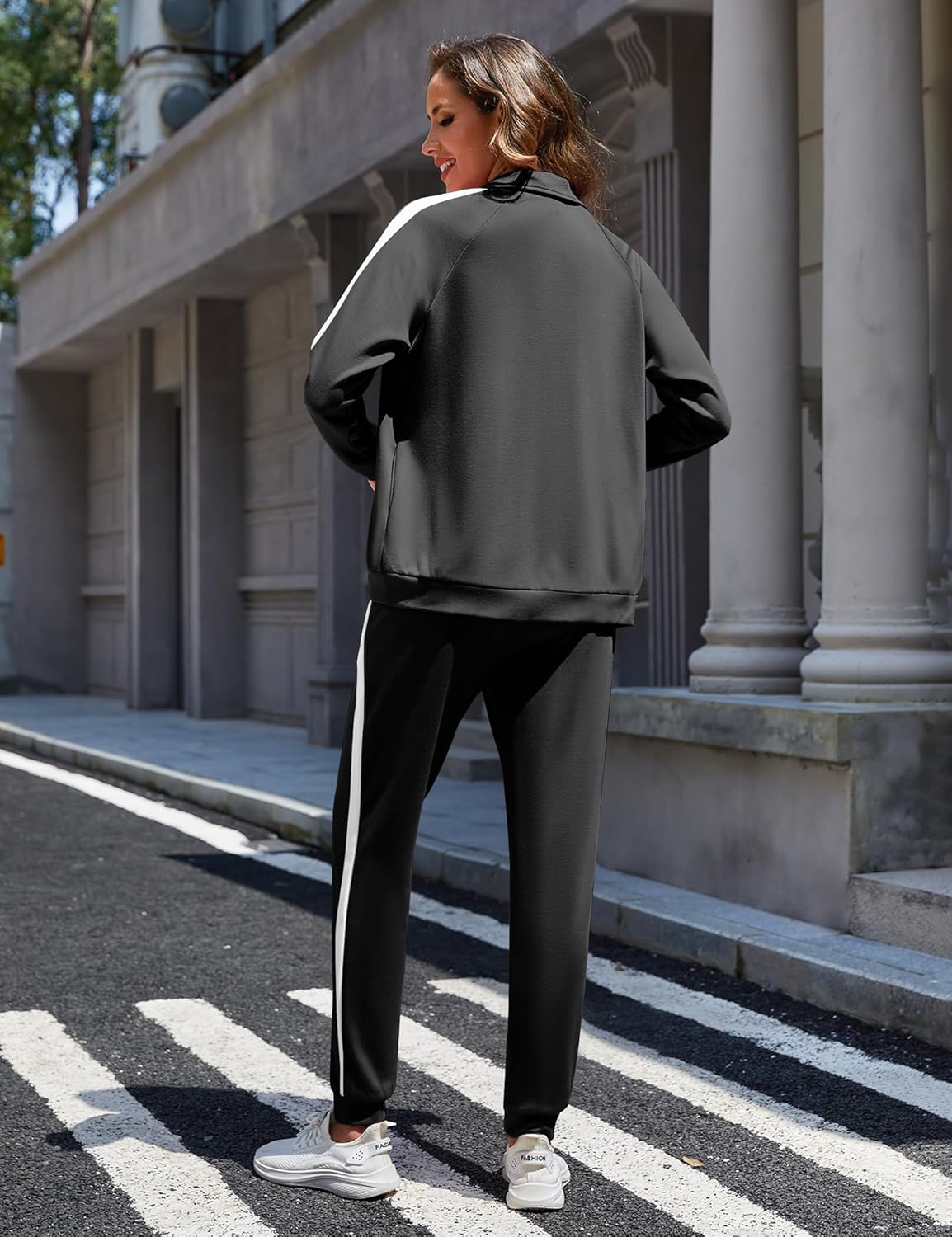 Marvmys Women Tracksuits Set Long Sleeve Full Zip Fall Sets 2 Piece Outfits Jogging Suit Sweatsuits with Pockets - Image 4