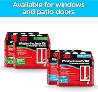 Vista 9 de 3M Kit aislante para ventanas para interiores, película aislante para ventanas para calor y frío, ventanas de 5-3 x 5 pies