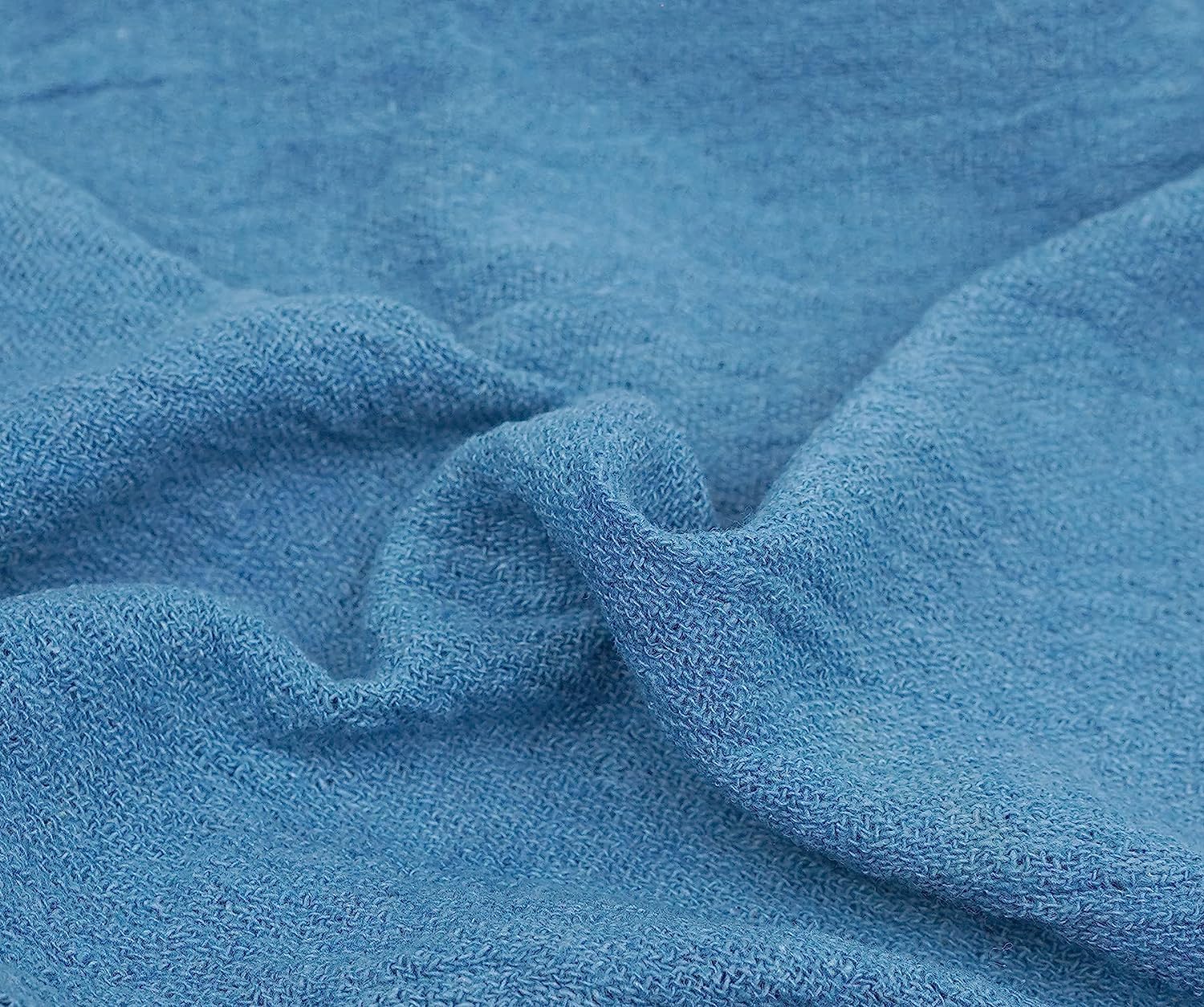 Cotton Shop Towels Blue – (Pack of 150) Size 14x14 Inches Cleaning Rags – Absorbent Shop Rags and Multipurpose Cleaning Towels for Automobiles, Industries, Garage and Homes
