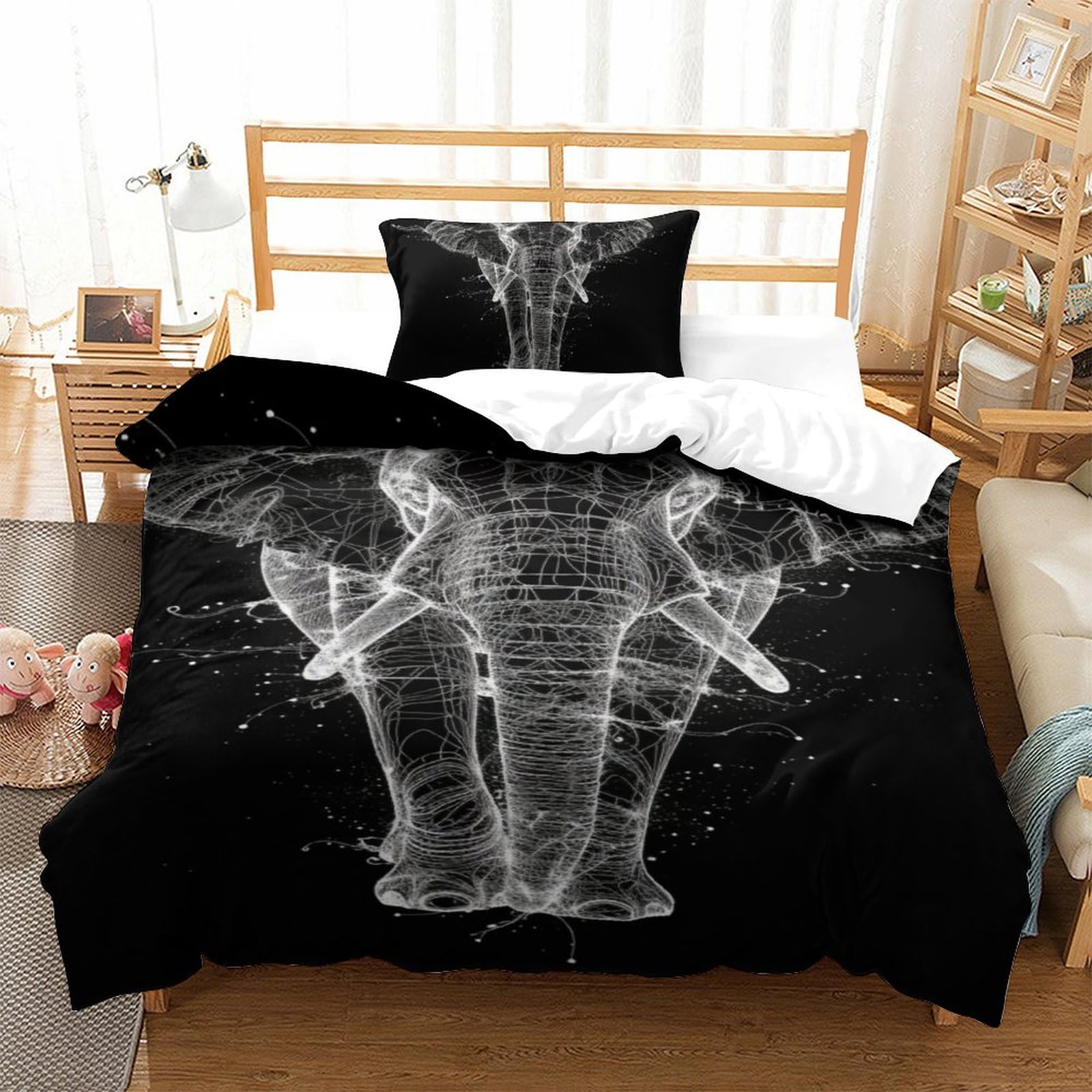 Housse de couette respirante 135x200cm contre la chaleur la nuit