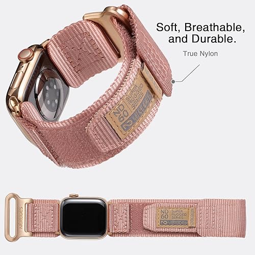 Vista 126 de Nereides Correa deportiva de nailon resistente con diseño de bucle tejido compatible con correa de Apple Watch, para iWatch de 1.65, 1.73, 1.77