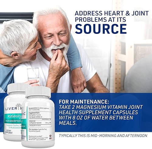 Miniatura 6 de Relaxity Suplemento de quelato de glicinato de magnesio de alta absorción Calambres musculares Salud ósea Apoyo para el sueño Limpio NonGMO 120