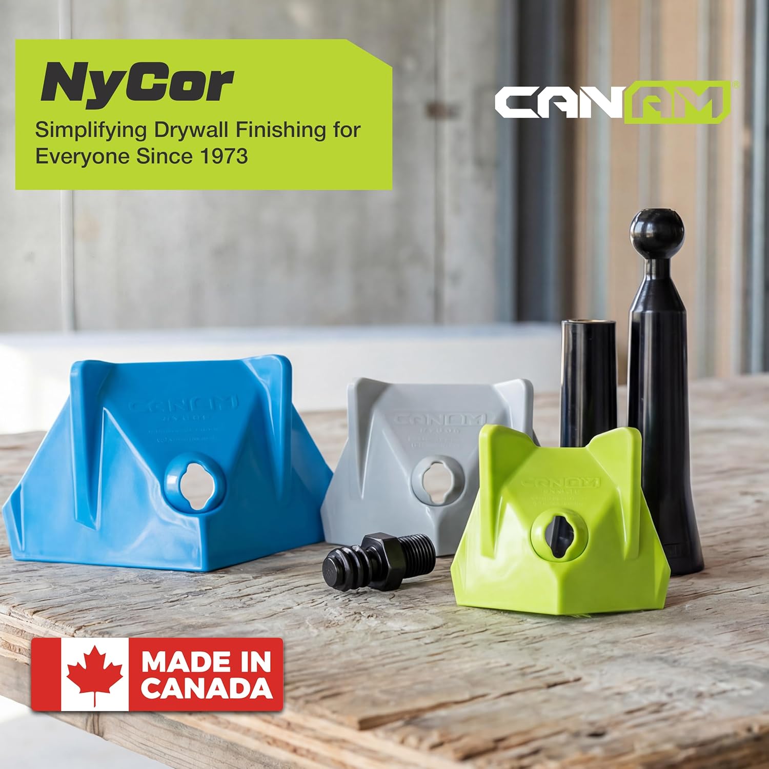 CanAm Tools NyCor 3” Drywall Corner Finisher, Inside Corner Flusher for Drywall, Sheetrock & Gyprock, Precision Tool for Tight Corners & Second Coat Application, Ideal for All Skill Levels