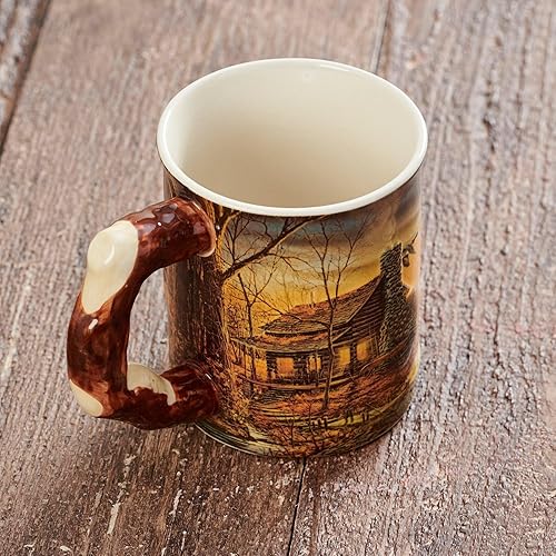Miniatura 3 de Wild Wings Golden Retreat - Taza esculpida de cabaña por Terry Redlin de 16 onzas