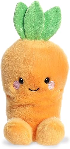 Aurora® Adorable animal de peluche Palm Pals™ Cheerful Carrot™, juego de bolsillo, diversión coleccionable, naranja, 5 pulgadas