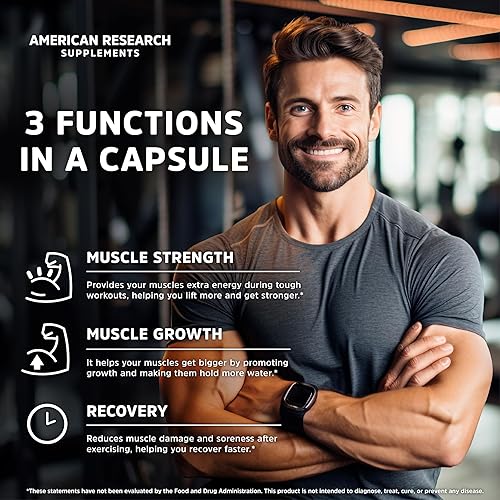 Miniatura 2 de Cápsulas de monohidrato de creatina 5G  60 porciones  Vegano  Píldoras de creatina micronizada 5000 mg  4 cápsulas por porción  240 cápsulas