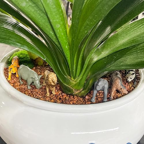 Miniatura 5 de 12 piezas de mini figuras de animales de safari, figuras de plástico de animales del zoológico de la selva forestal, juego realista de animales de